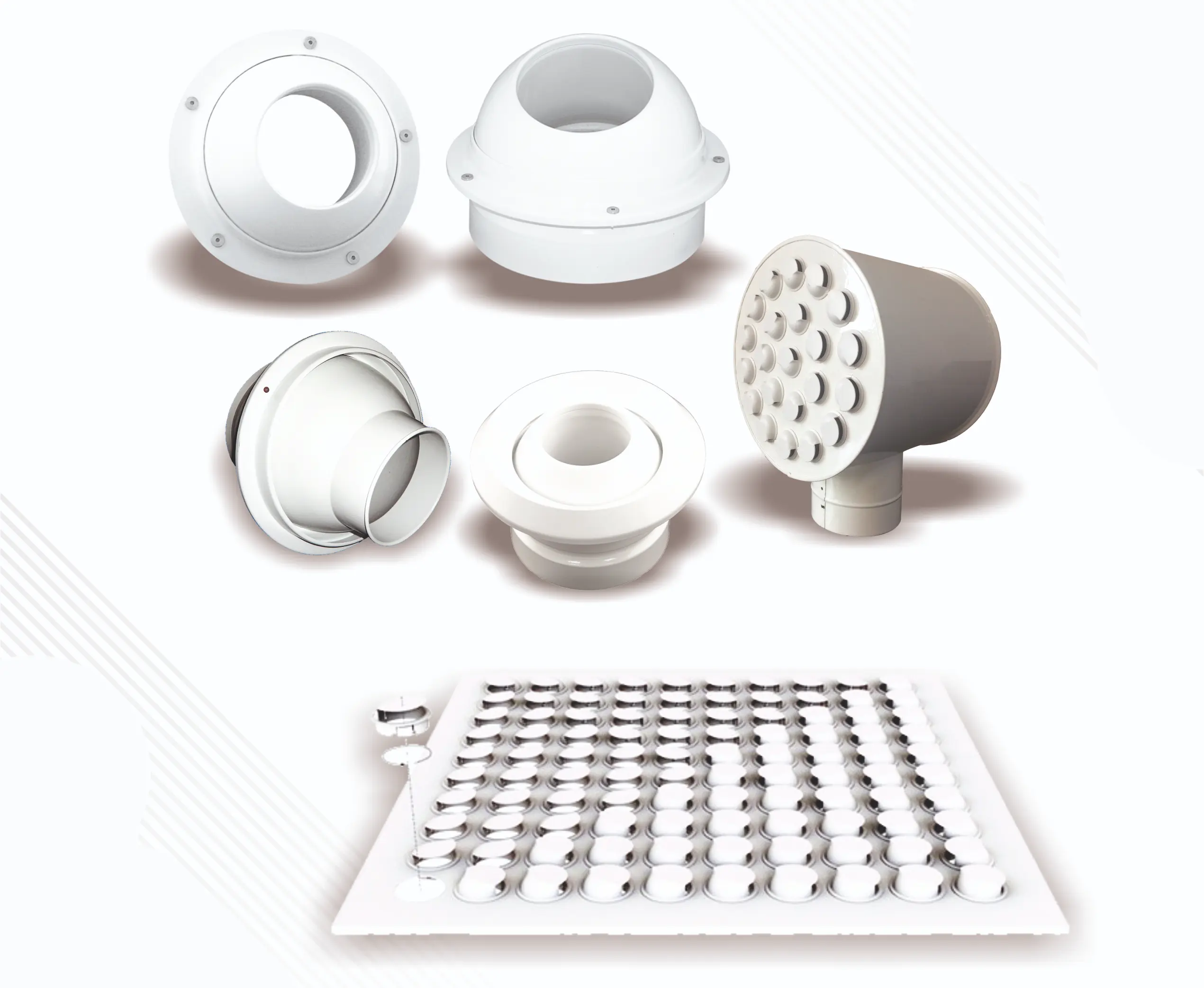 توزیع یکنواخت هوا با ترکیب کانال اسپیرال و جت نازل